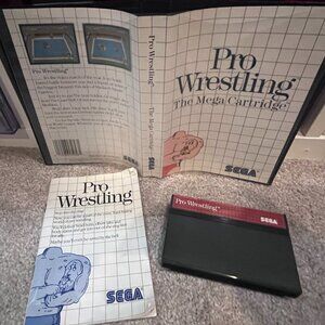 RARE Sega Master System Pro Wrestling, complete in box, good shape, not tested